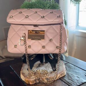 Ted Baker London Pink Quilted Mini Bag with Chain